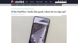 If the OnePlus 7 looks this good, where do we sign up? - Pocket-lint