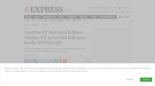 OnePlus 6T McLaren Edition release, UK price and full specs finally ...