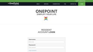 Resident Account Login - Onepoint Utilities Management