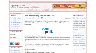 Join OnePoll Survey Panel and Earn Cash - MySurvey123.com