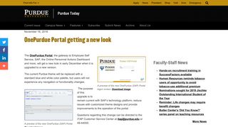 OnePurdue Portal getting a new look - News - Purdue University