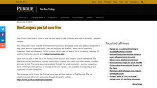 OneCampus portal now live - News - Purdue University
