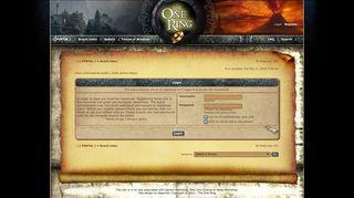 The One Ring • Login - one-ring.co.uk
