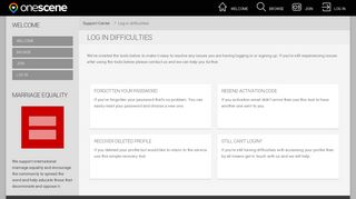 Log in difficulties : One Scene - LGBT dating, Gay, Lesbian, Bisexual ...