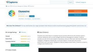 Oneserve Reviews and Pricing - 2019 - Capterra