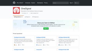 OneSignal · GitHub