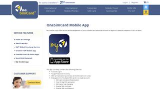 Manage your OneSimCard account with My OneSim app
