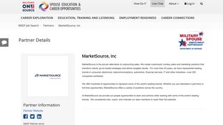 MSEP Partner MarketSource, Inc - MySECO - Military OneSource