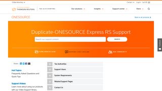 ONESOURCE Express RS - Thomson Reuters Tax & Accounting