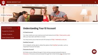 Current Students - Online Campus - Indiana University East