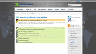 FAQs: look up frequently asked questions for OneSuite Fax – Sending ...