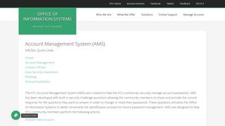 Account Management System (AMS) - Arkansas Tech University