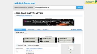 mailzone.onetel.net.uk at WI. Horde :: Log in - Website Informer