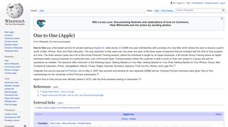 One to One (Apple) - Wikipedia