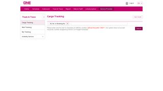 ONE : Cargo Tracking