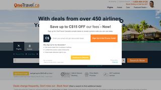 Book Cheap Airline Tickets and Discounted Airfares on OneTravel.ca
