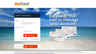 Manage Your OneTravel Credit Card Account