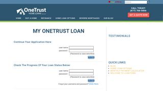 My OneTrust Loan - OneTrust Home Loans