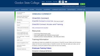 OneUSG Connect - Gordon State College