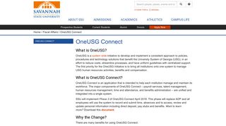 OneUSG Connect - Savannah State University