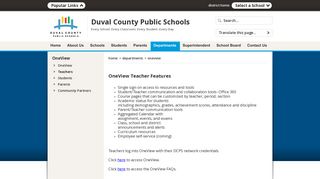 OneView / Teachers - Duval County Public Schools
