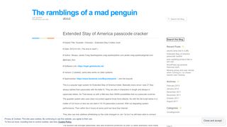 Extended Stay of America passcode cracker | The ramblings of a ...