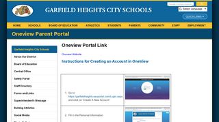 Oneview Parent Portal - Garfield Heights City Schools