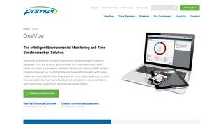 Primex OneVue™ – Environmental Monitoring | Time Synchronization