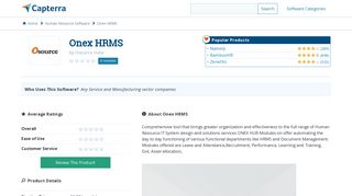 Onex HRMS Reviews and Pricing - 2019 - Capterra