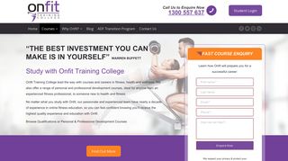 Online Health and Fitness Courses I Onfit Training College