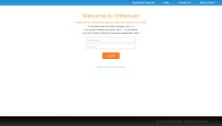 Login - OnSecure - OnFulfillment