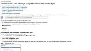 Authentication in Guest Web Login Using OnGuard Native ...