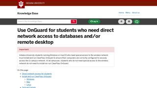 Use OnGuard for students who need direct network access to ...
