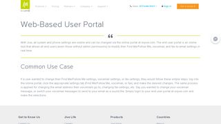 Web-Based User Portal - Jive Communications