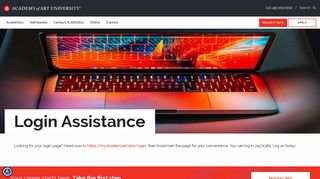 Login Assistance for Current Students | Academy of Art University