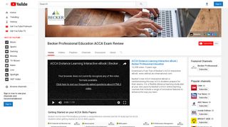 Becker Professional Education ACCA Exam Review - YouTube