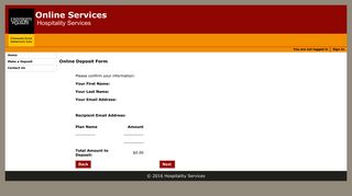 Online Account Services - Hospitality Services - University of Guelph