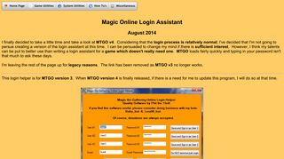 Magic the Gathering Online Login Assistant - Phil the Thrill's Home Page
