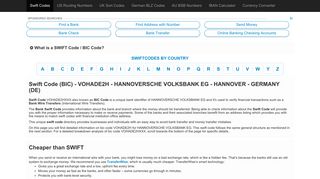 VOHADE2HXXX - Swift Code (BIC) - HANNOVERSCHE VOLKSBANK ...