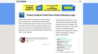 Truliant Federal Credit Union Online Banking Login - CC Bank