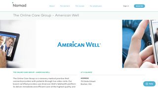 The Online Care Group - American Well - Nomad