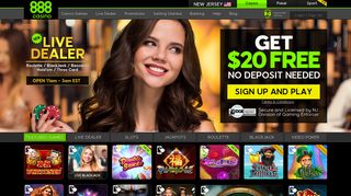Online Casino NJ | $20 FREE – No deposit needed | 888 Casino USA
