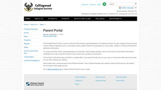 Parent Portal - Collingwood Collegiate Institute