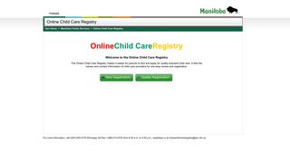 Online Child Care Registry