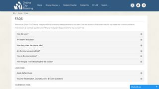 Online City Training - Faqs