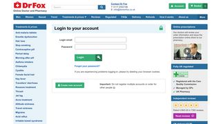 Log in to your account - Dr Fox