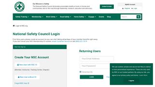 Login to NSC.org - National Safety Council
