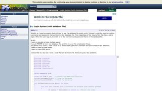 Login System (with database file) - C++ Forum - Cplusplus.com