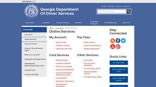 Online Services - Georgia Department Of Driver Services - Georgia.gov