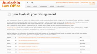 How to obtain your driving record | Auricchio Law Office